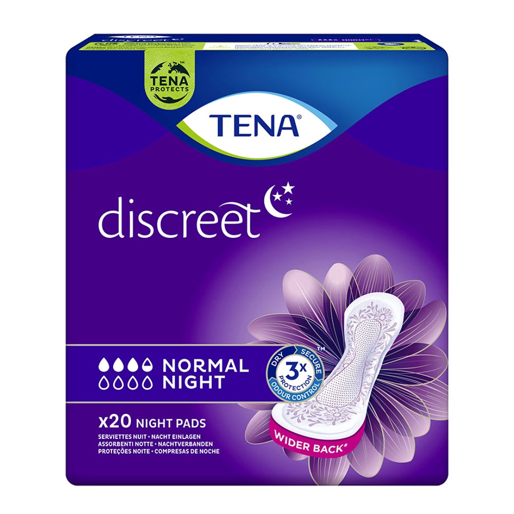[SCA 760766] TENA Discreet Normal Night Inkontinenzeinlagen (6 x 20 Stck.)