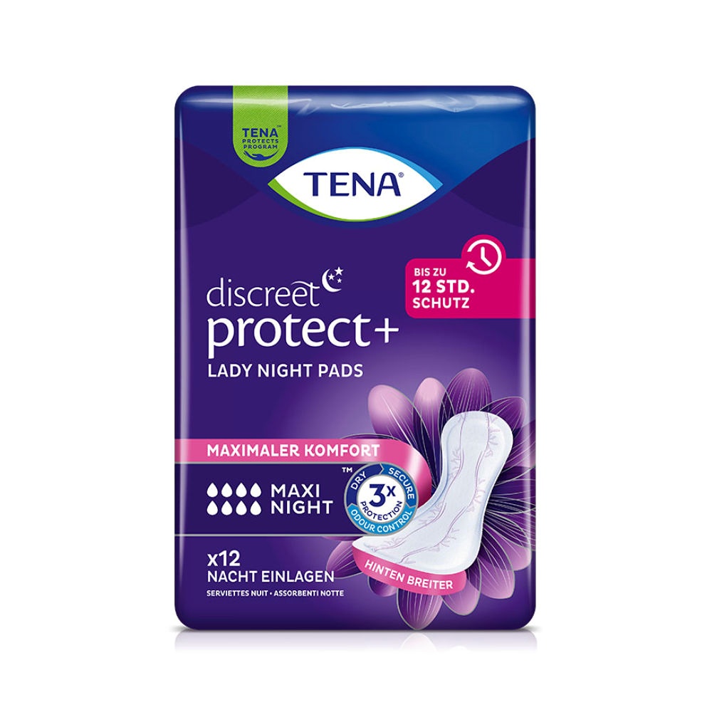 [SCA 760921] TENA Lady Discreet Maxi Night Inkontinenzeinlagen (6 x 12 Stck.)