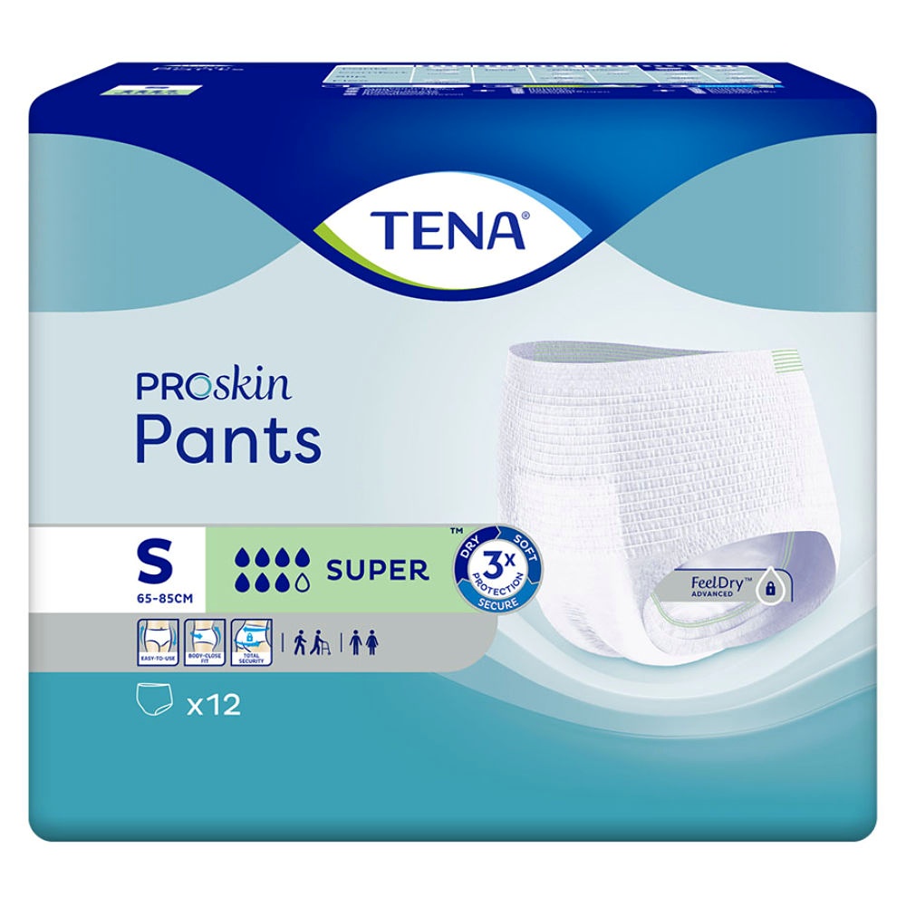 [SCA 793413] TENA Pants Super S Einweghosen Grün (4 x 12 Stck.)