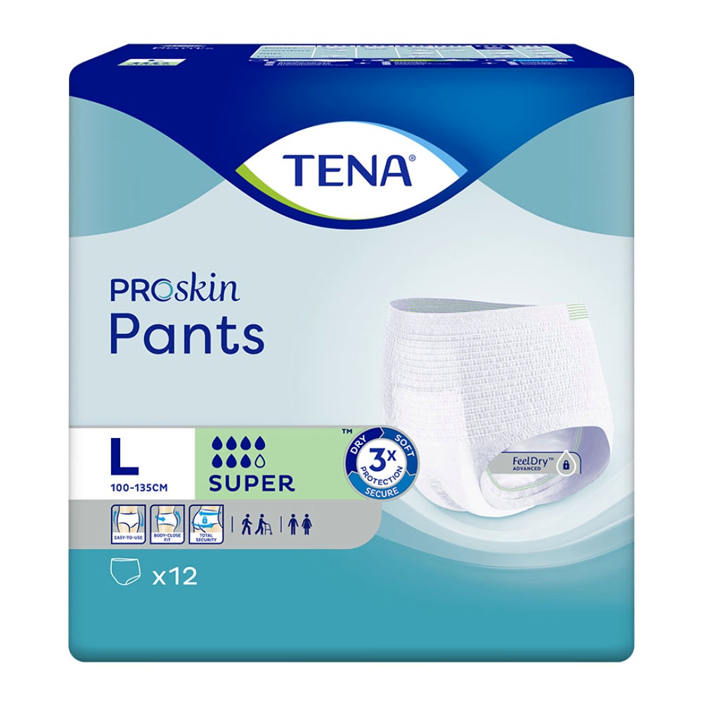 [SCA 793617] TENA Pants Super L Einweghosen Grün (4 x 12 Stck.)
