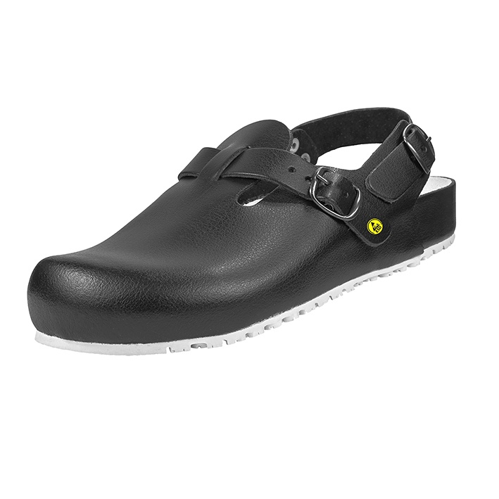 Sandale Modell INGOLSTADT mit Rist Und Fersenriemen, schwarz, Gr. 41