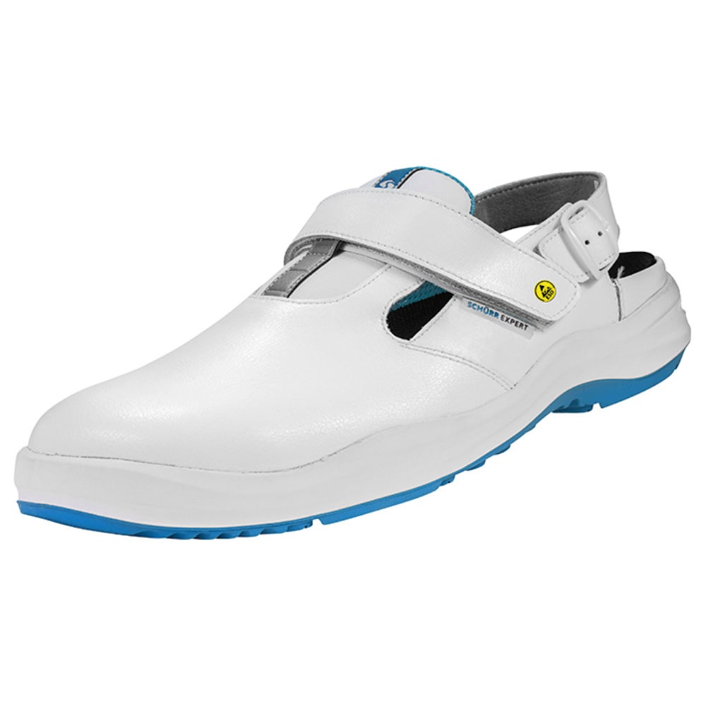 Sandale Modell ZWICKAU Mit Klettverschluss, weiß, Gr. 40