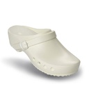ChiroClogs Classic weiß atmungsaktiv mit Fersenriemen Gr. 46
