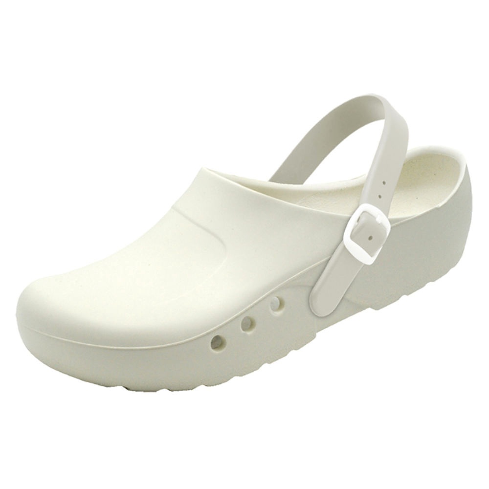 [SHR 3.2870.00.00.47] Antist. ChiroClogs Economy mit Fersenriemen weiß, Gr. 47