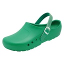 ChiroClogs Economy mit atmungsaktivem grünem Fersenriemen Gr. 44