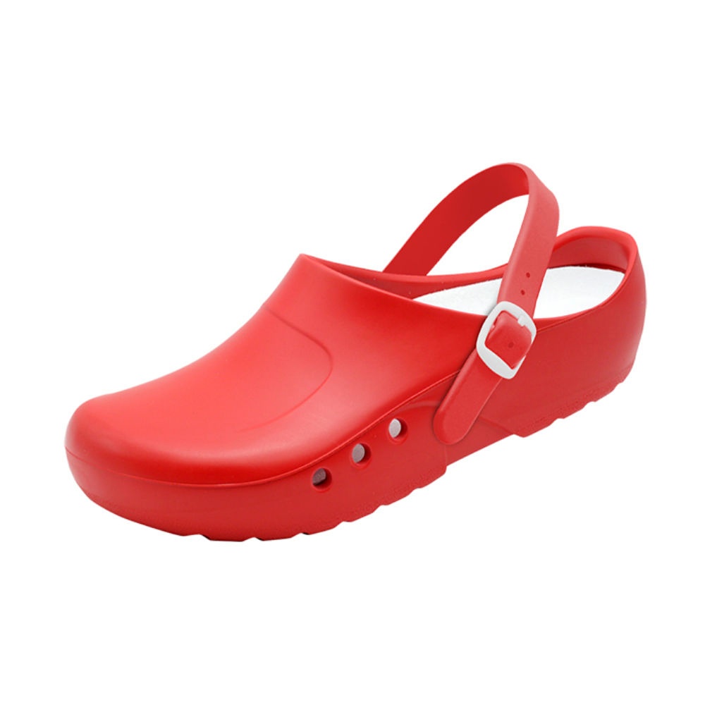 [SHR 3.2973.00.55.43] OrthoClogs mit Fersenriemen Rot, Gr. 43
