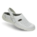 Sandale Modell CHAM gelocht, mit Beweglichem Fersenriemen, weiß, Gr. 44