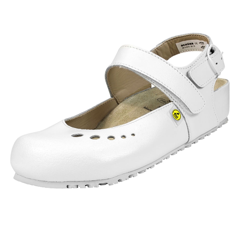 Sandale Modell BABENHAUSEN mit Fersenriemen weiß, Gr. 37