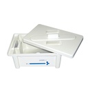 Instrumentenwanne 3 Ltr. Kpl. Mit Siebeinsatz und Deckel weiß