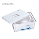 Instrumentenwanne 10 Ltr. Kpl. Mit Siebeinsatz und Deckel transparent