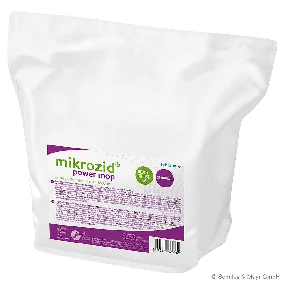 [SMH 70003237] Mikrozid power mop M Refill Bag Flächendesinfektionstücher (20 T.)