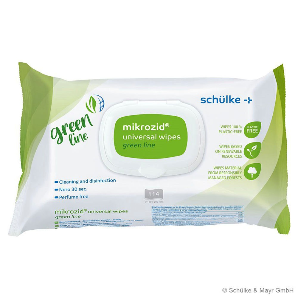 [SMH 70003354] Mikrozid universal wipes green line Desinfektionstücher (114 T.)
