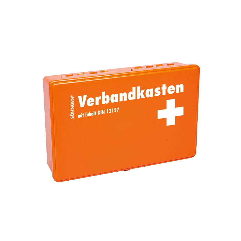 Verbandkasten KIEL/KU Leer, Kunststoff orange