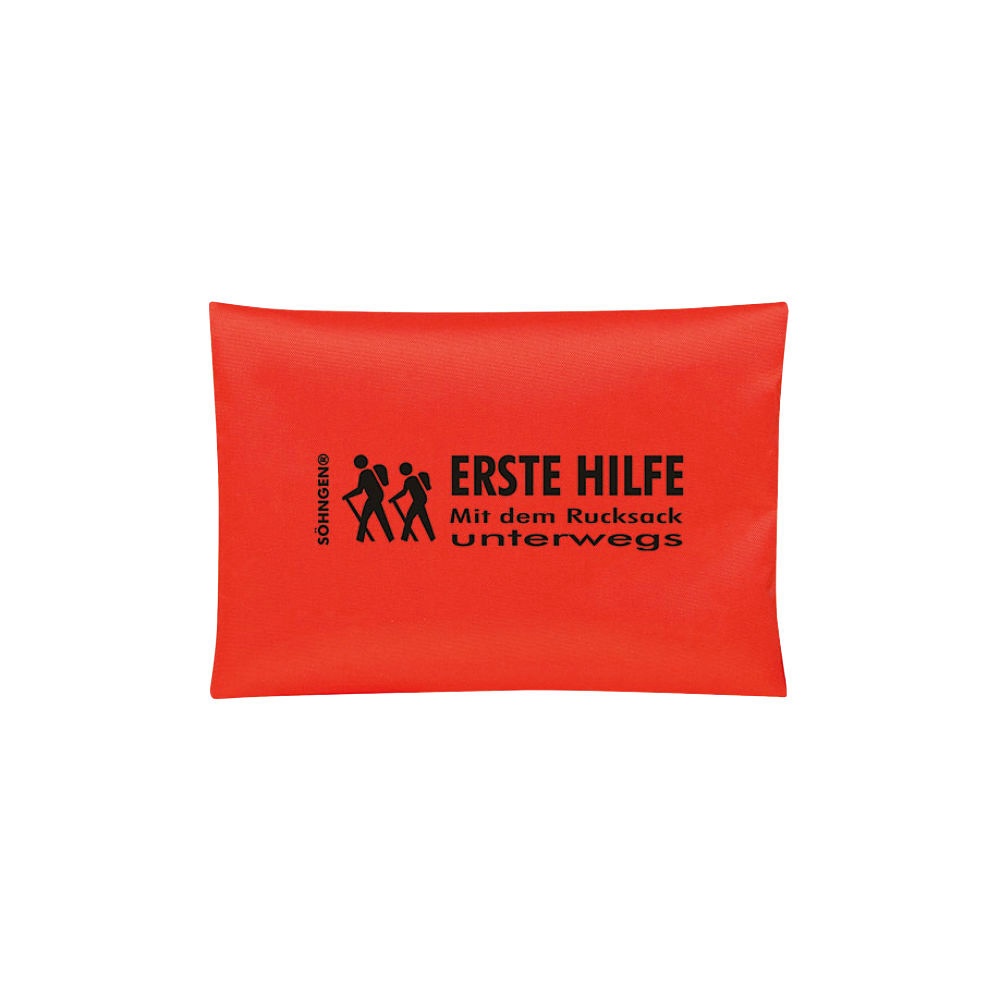 Erste-Hilfe-Tasche Mit dem Rucksack unterwegs orange