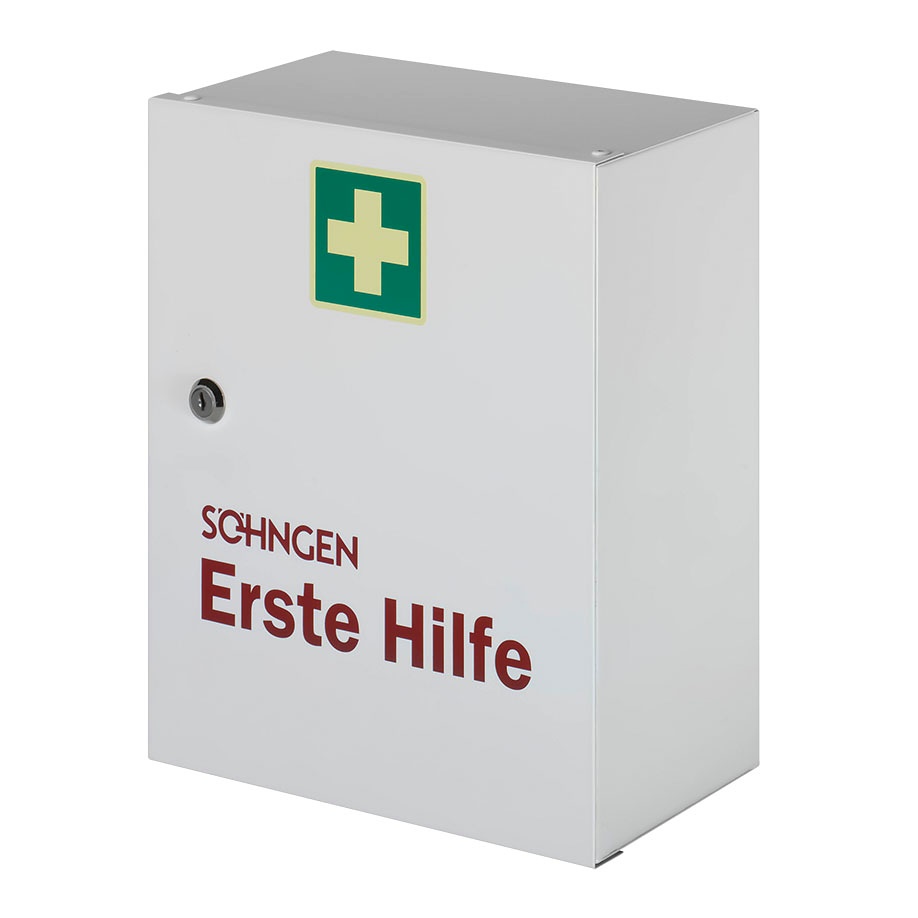 [SÖH 0501001] Verbandschrank HEIDELBERG Norm weiß Mit Füllung Norm DIN 13157