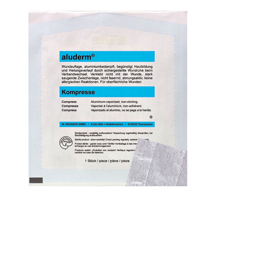 Aluderm Kompresse einzeln steril Ca. 7,5 x 7,5 cm