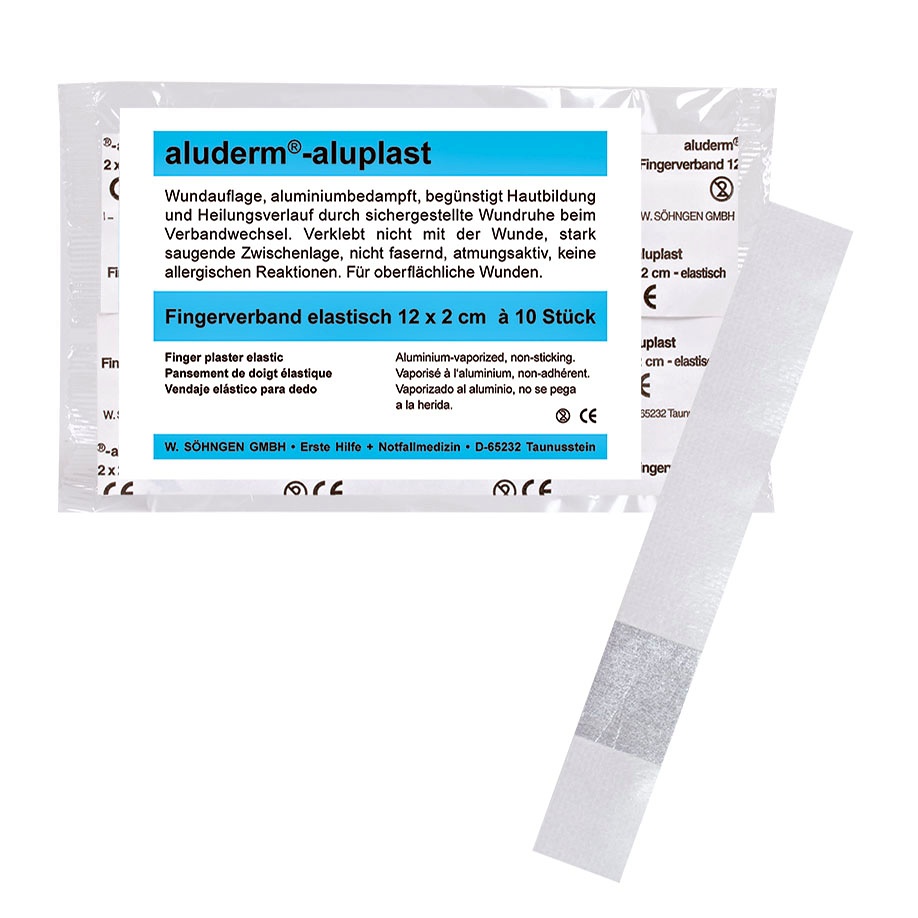 [SÖH 1009163] Aluderm-aluplast Fingerverband Elastisch ca. 12 x 2 cm (10 Stck.)