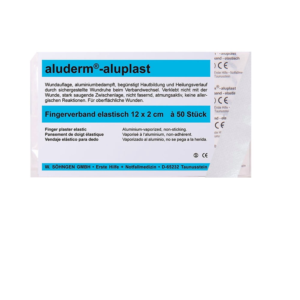 [SÖH 1009164] Aluderm-aluplast Fingerverband Elastisch ca. 12 x 2 cm (50 Stck.)