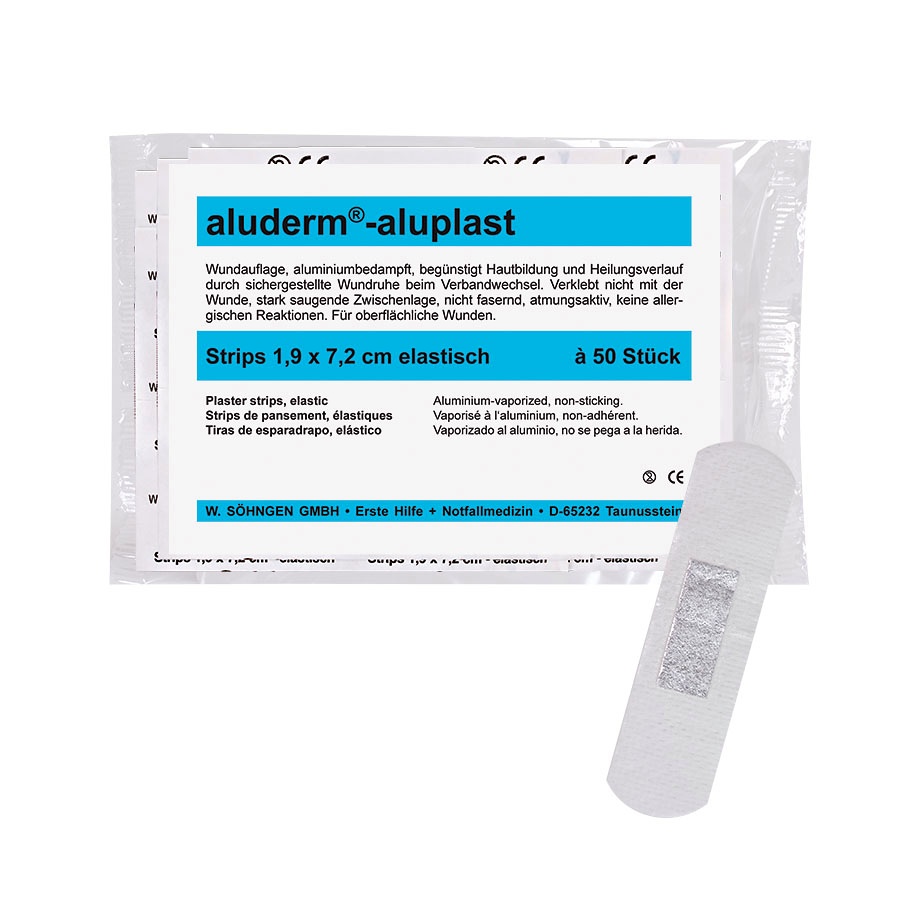 [SÖH 1009167] Aluderm-aluplast Strips Elastisch ca. 1,9 x 7,2 cm (50 Stck.)