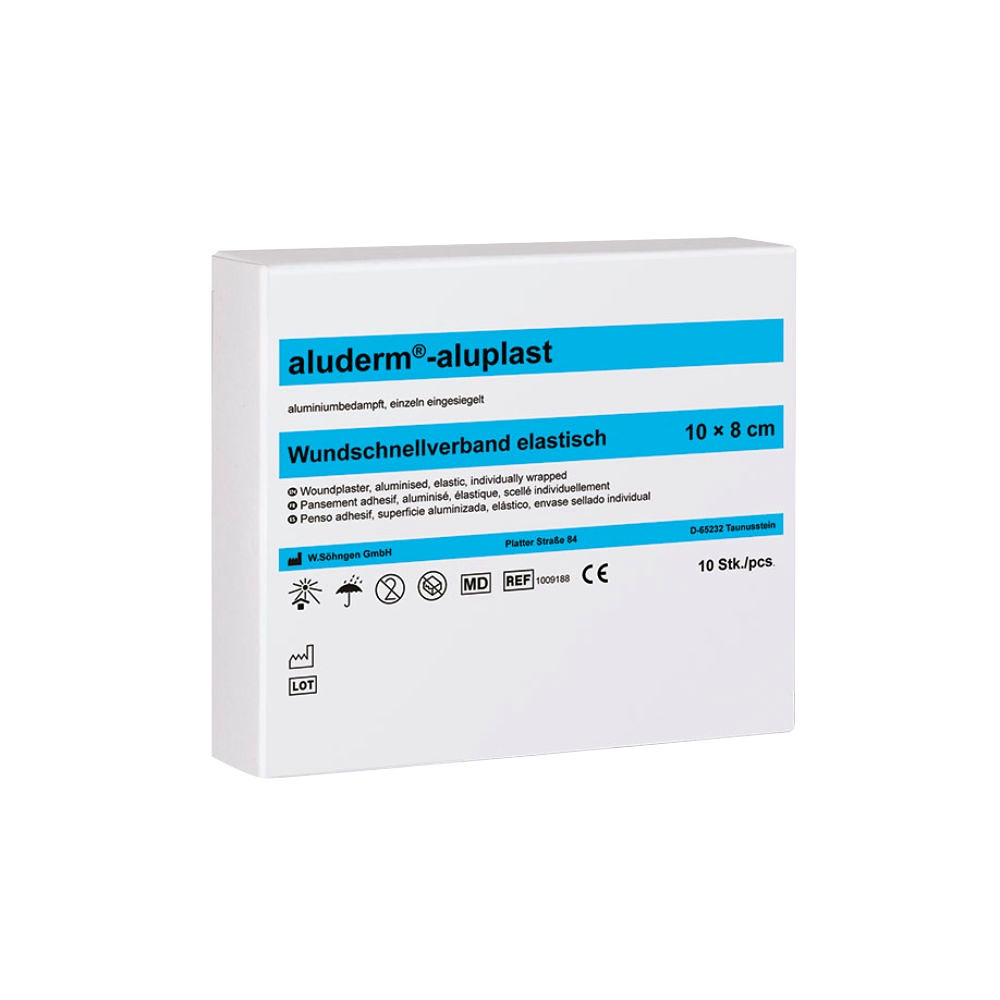 [SÖH 1009188] Aluderm-aluplast Wundpflaster Elastisch ca. 10 x 8 cm (10 Stck.)