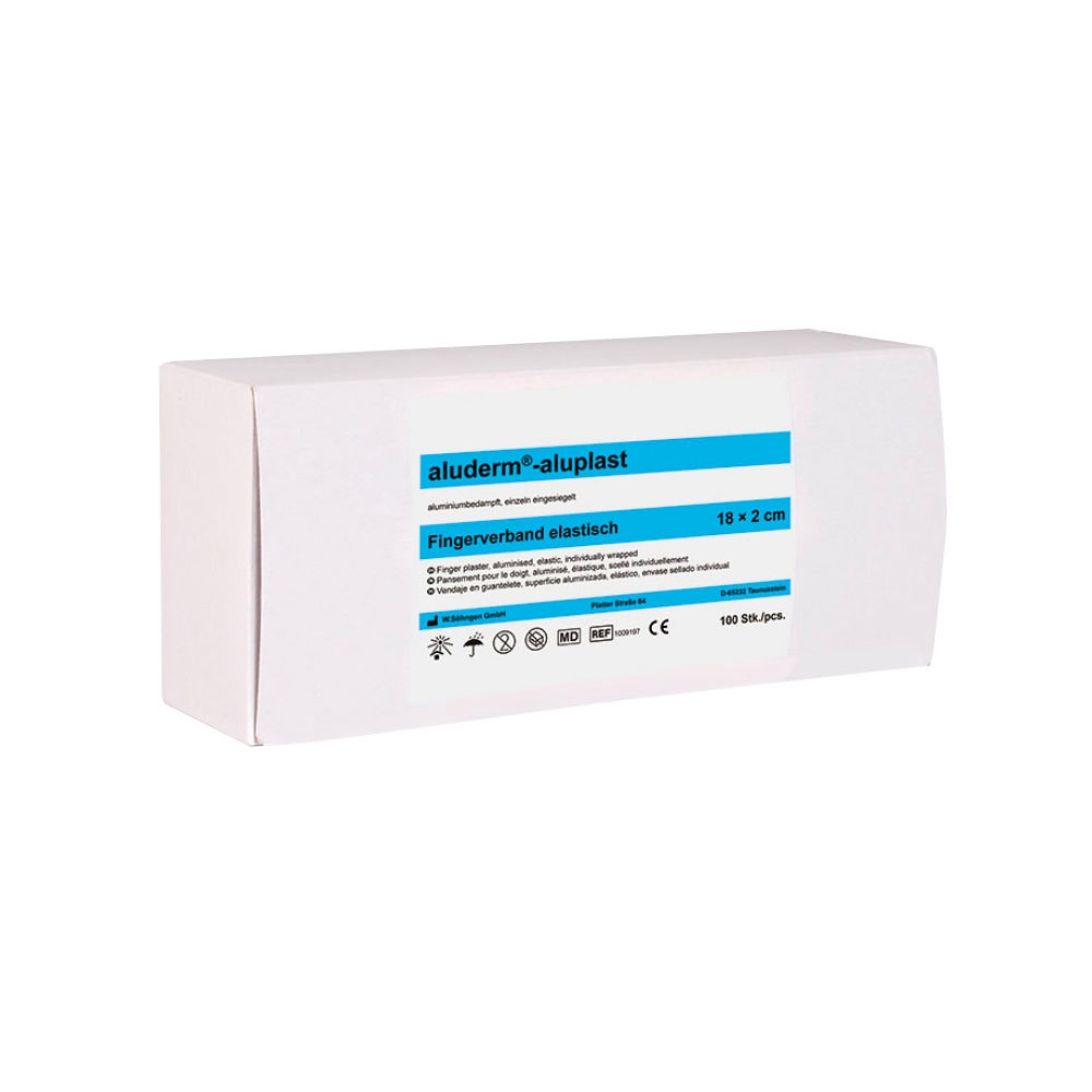 [SÖH 1009197] Aluderm-aluplast Fingerverband Elastisch ca. 18 x 2 cm (100 Stck.)