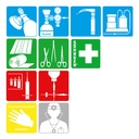 Piktogramm-Serie NOTFALLMEDIZIN G 11 große Piktogramme, je ca. 80 x 80 mm