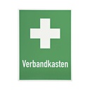 Rettungszeichen Erste-Hilfe-Kreuz und Beschriftung Verbandkasten, 400 x 300 mm