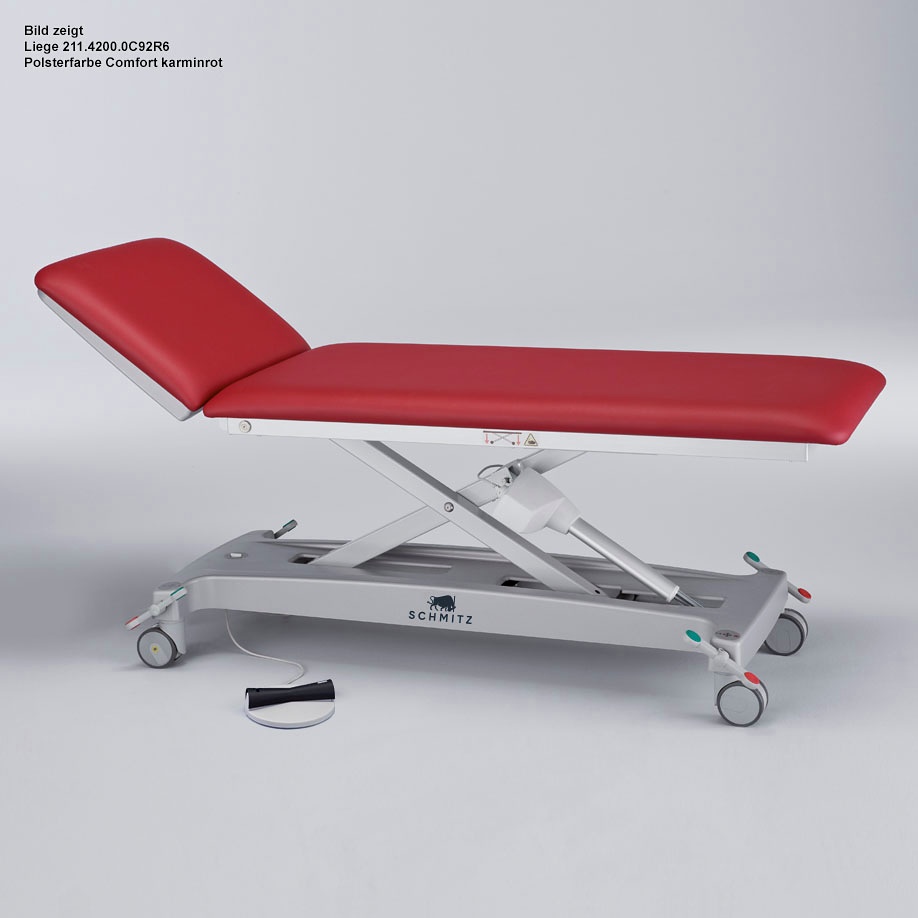 Untersuchungs- und Behandlungsliege Classic, ozean, Gestell RAL 9002