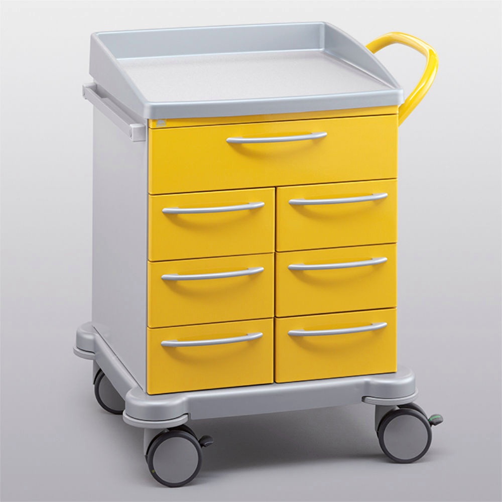 Verband- und Behandlungswagen mit 1 Schublade Typ 6D und 6 Schubladen