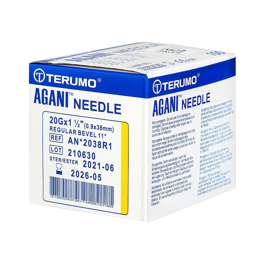 Agani Einmal-Kanülen Nr. 1 0,90 x 38 mm, gelb (100 Stck.)