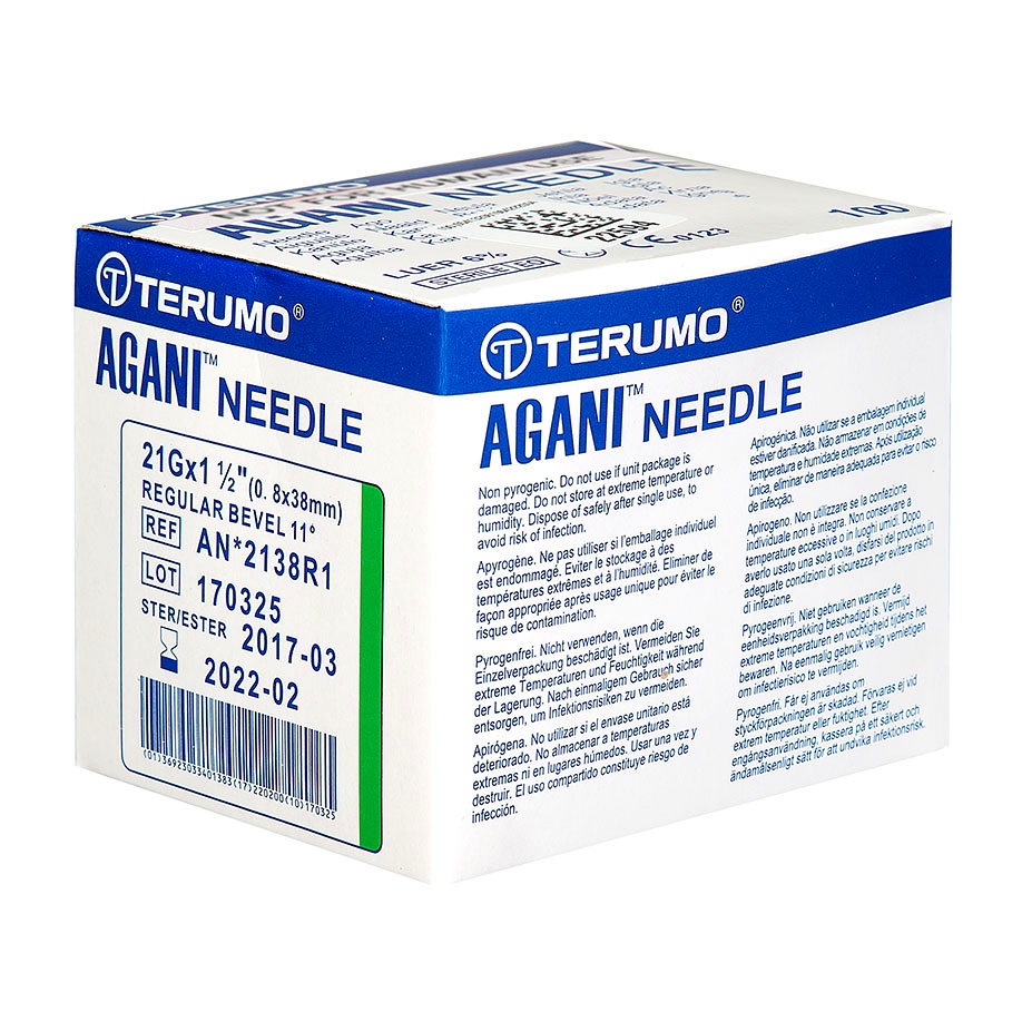 [TER AN2138R1] Agani Einmal-Kanülen Nr. 2 0,80 x 38 mm, grün (100 Stck.)