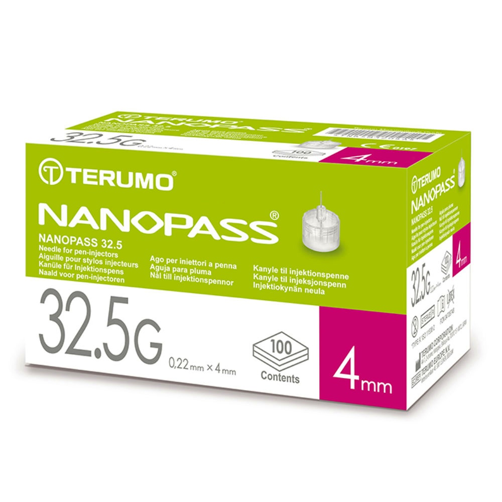 [TER TN32504M] NANOPASS 32.5G Pen-Nadeln 0,22 x 4 mm (100 Stck.)