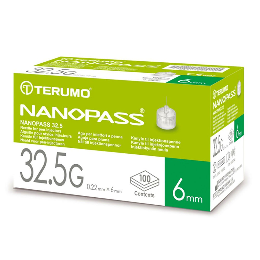 [TER TN32506M] NANOPASS 32.5G Pen-Nadeln 0,22 x 6 mm (100 Stck.)