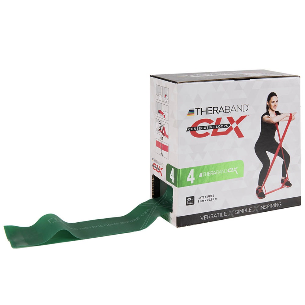 TheraBand CLX Band ca. 22 m Stark - grün