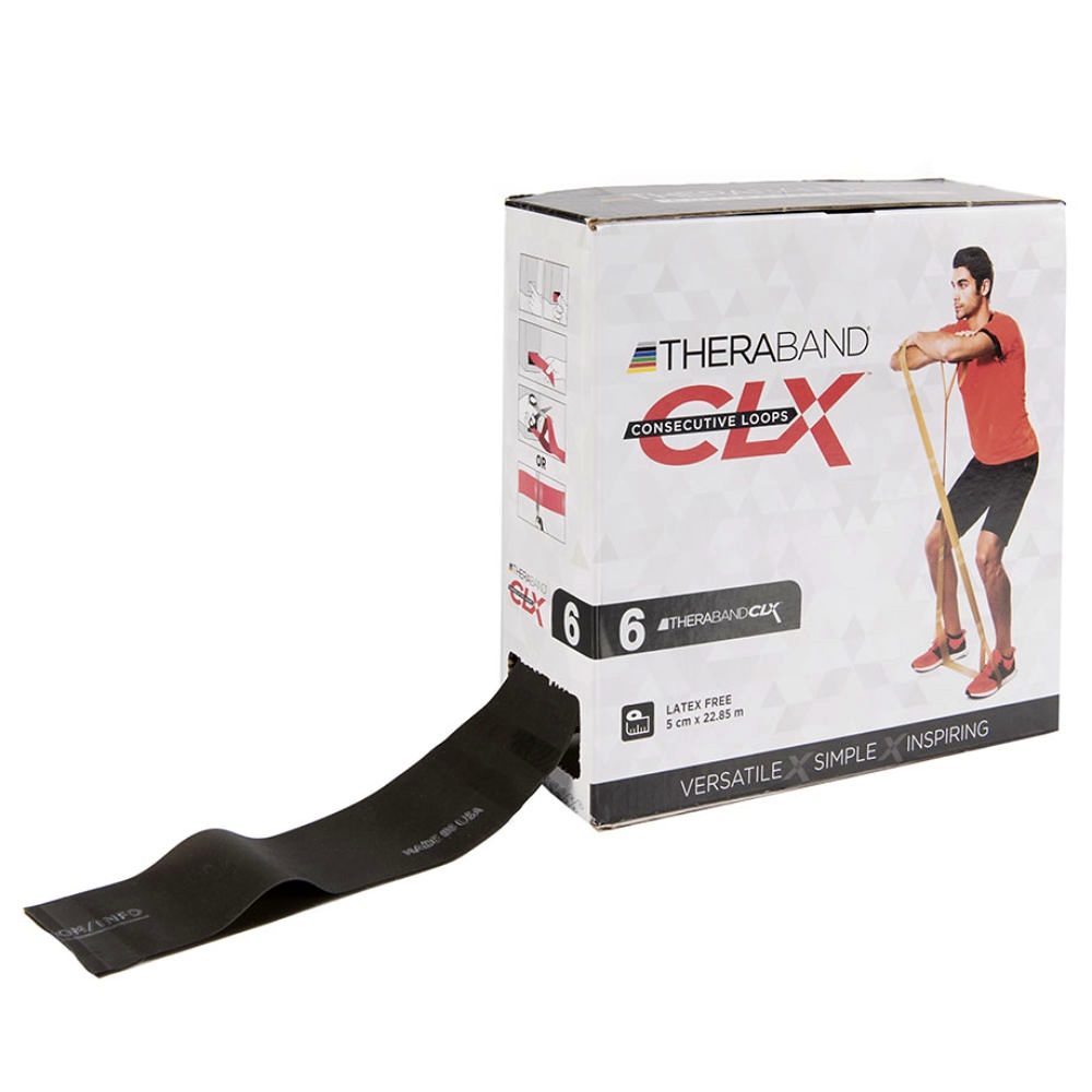 TheraBand CLX Band ca. 22 m Spezial stark - schwarz