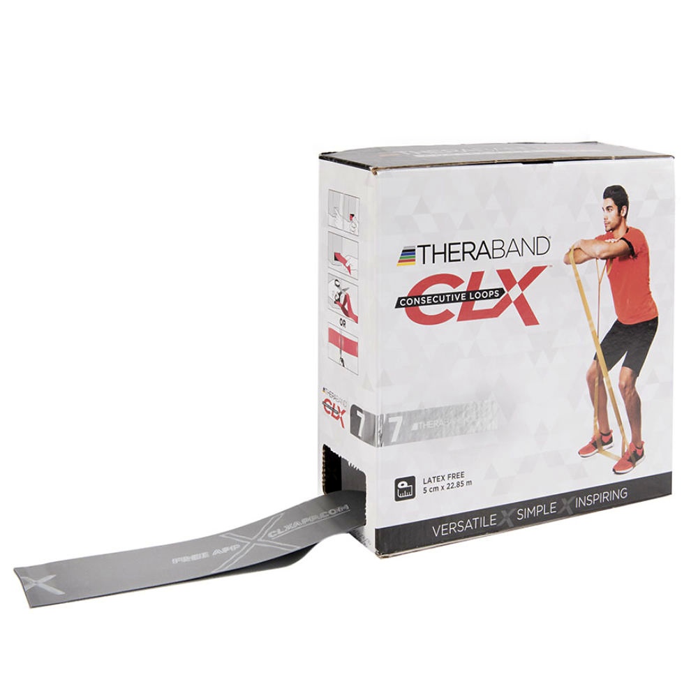[THB 12783] TheraBand CLX Band ca. 22 m Super stark - silber