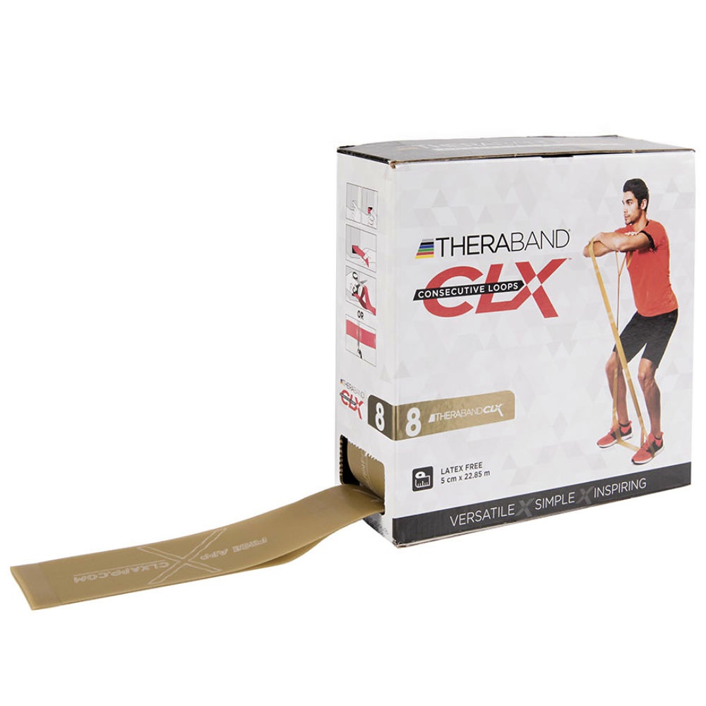 [THB 12784] TheraBand CLX Band ca. 22 m Maximal stark - gold