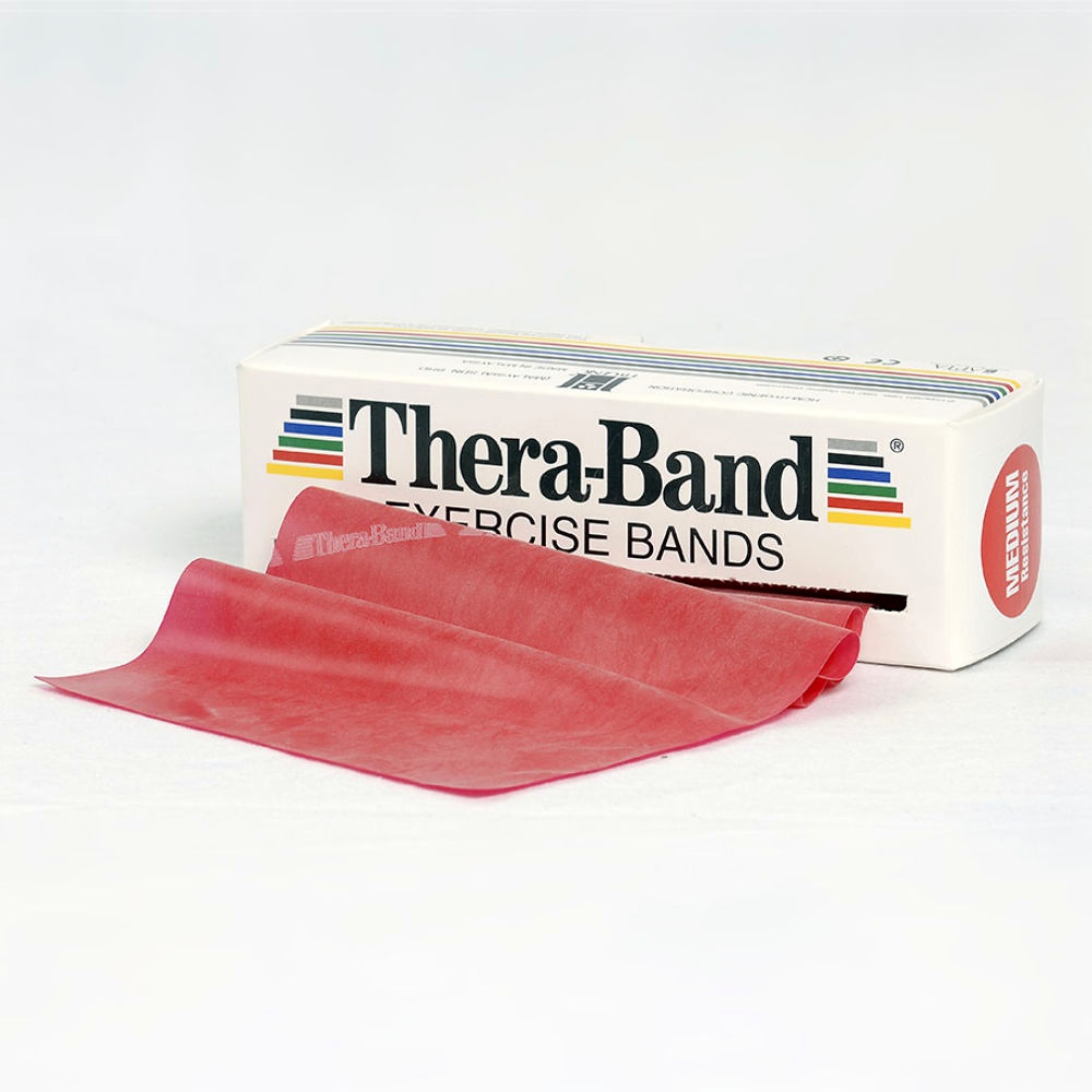[THB 20030] TheraBand 12,8 cm x 5,5 m Mittel stark - rot