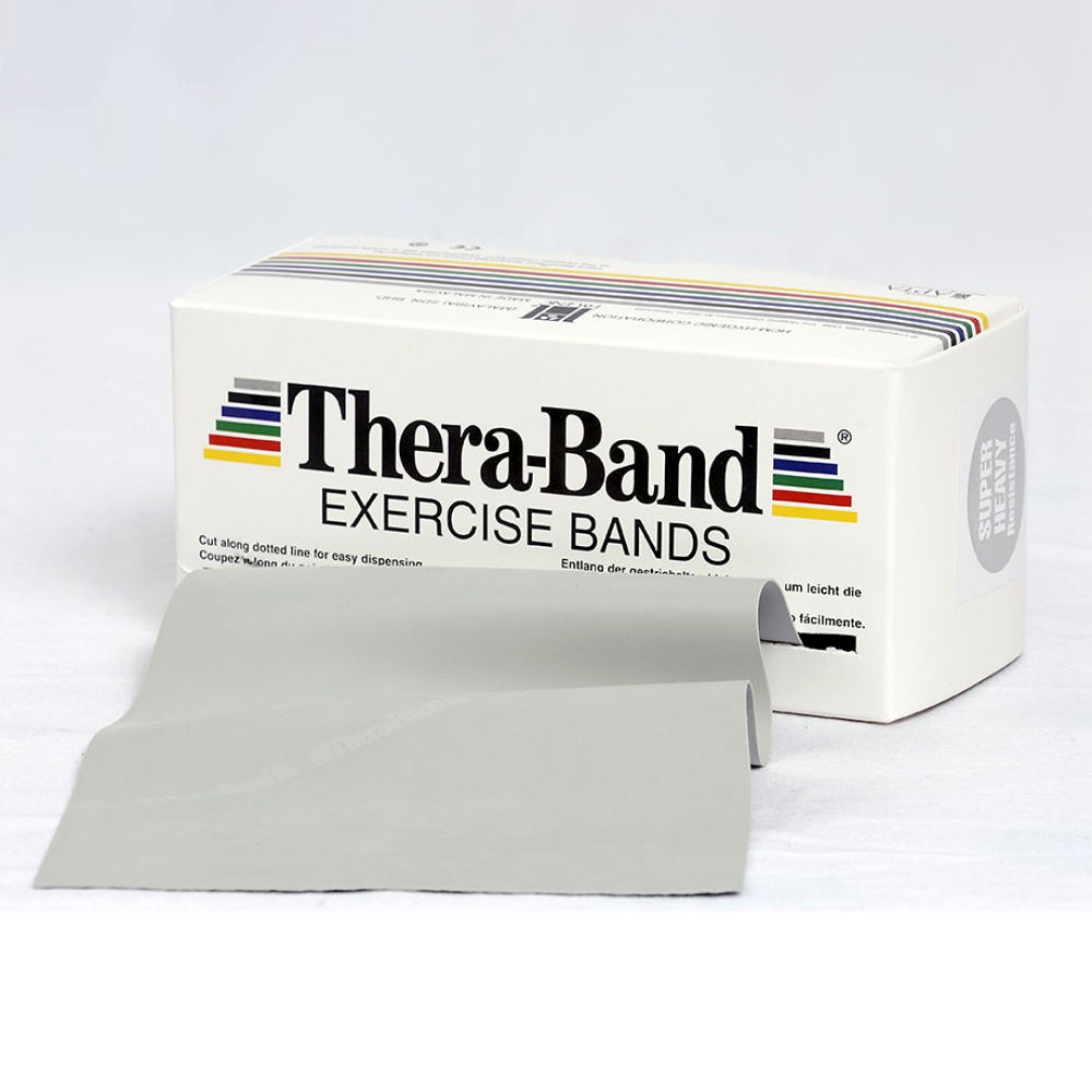 TheraBand 12,8 cm x 5,5 m Super stark - silber