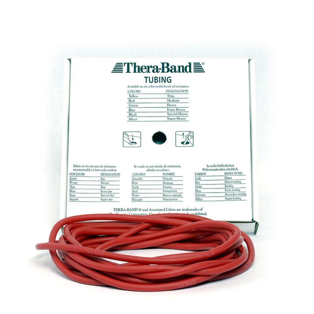 TheraBand Tubing 7,5 m Mittel stark - rot