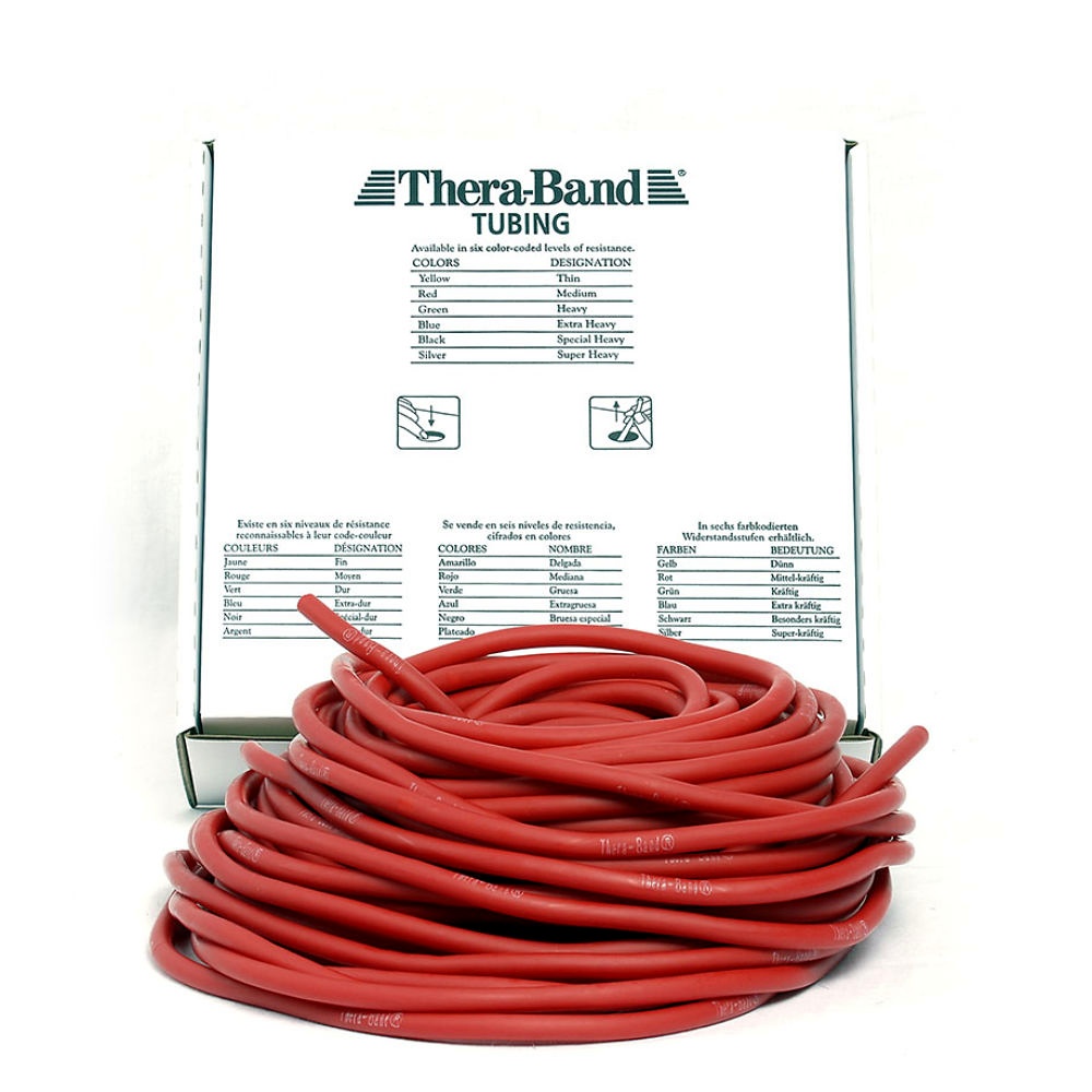 TheraBand Tubing 30,5 m Mittel stark - rot