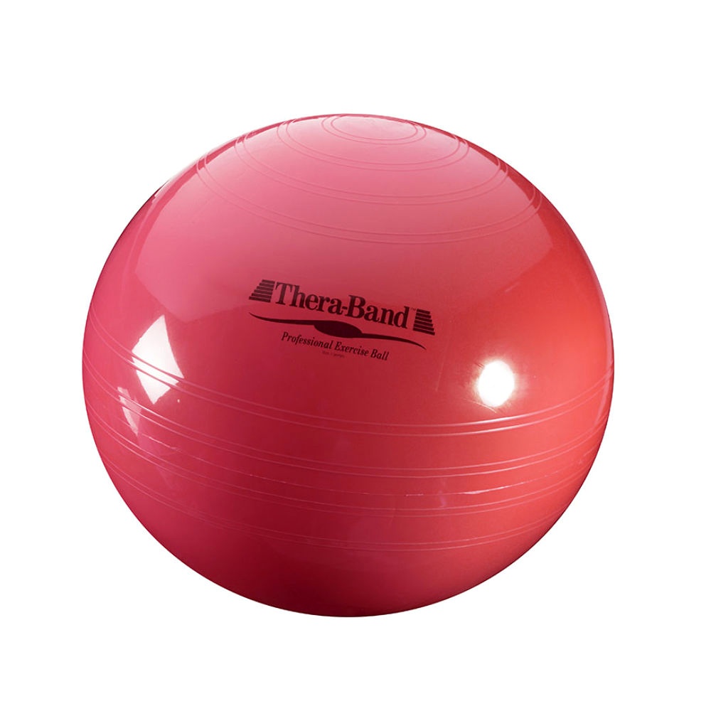 [THB 23020] TheraBand Gymnastik-Ball Ø 55 cm, rot Für Körpergröße: 141 - 154 cm