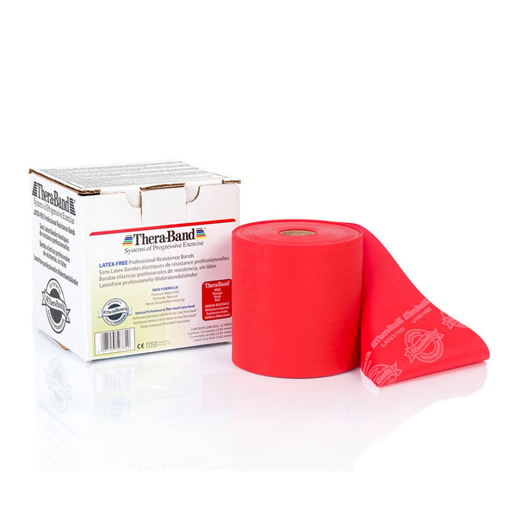 TheraBand latexfrei 22,85 m Mittel stark - rot
