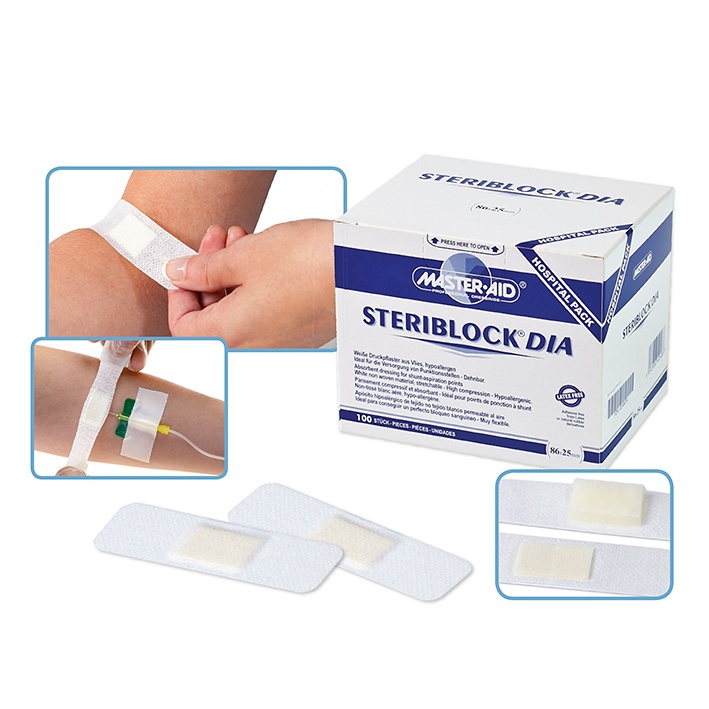 [TRU 70034] STERIBLOCK DIA Wundauflagen steril weiß 86 x 25 mm (100 Stck.)