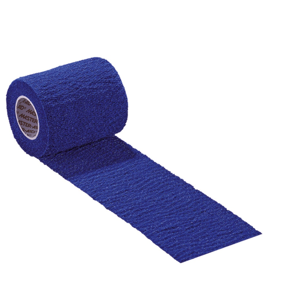 BLU GRIP MasterAid Haftfixierbinde Blau 4 cm x 4,5 m