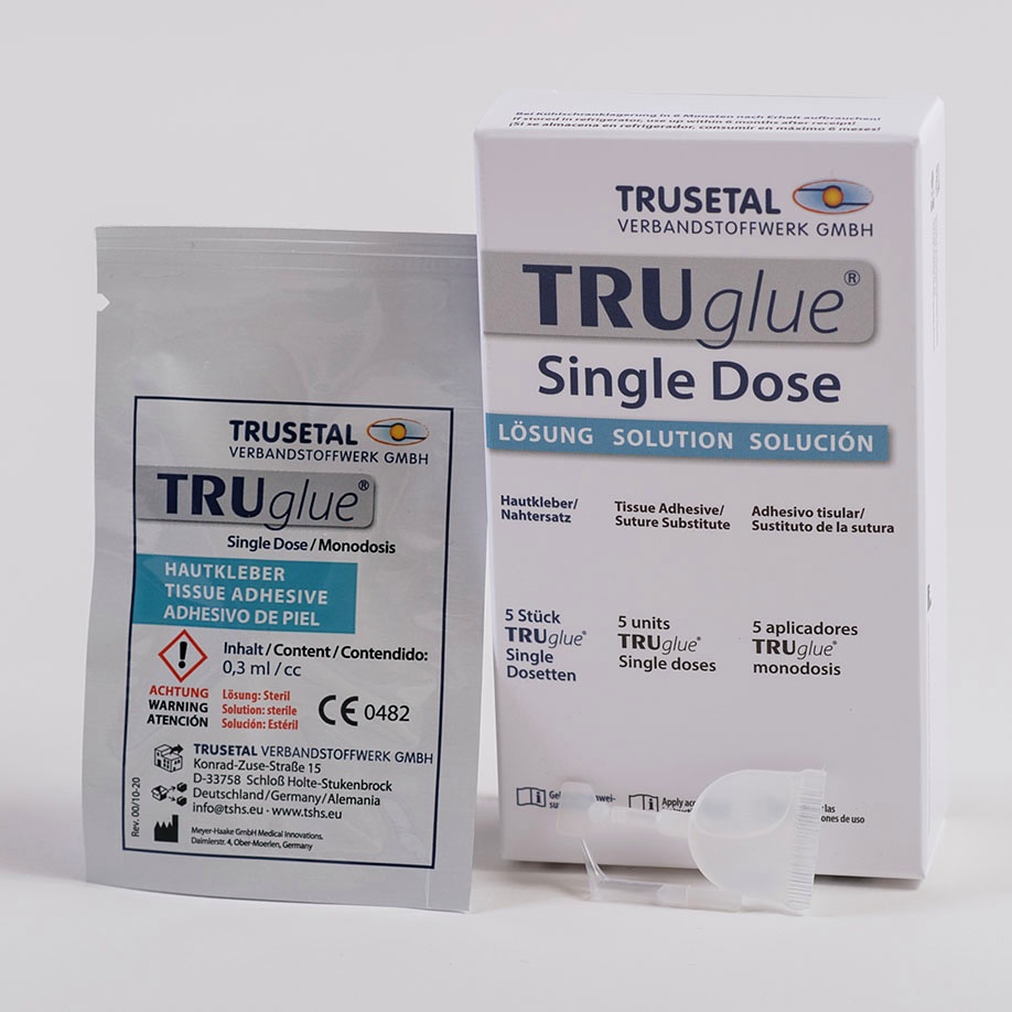 [TRU 75005] TRUglue Haut- und Wundkleber Single Dosen (5 Dosetten à 0,3 ml)