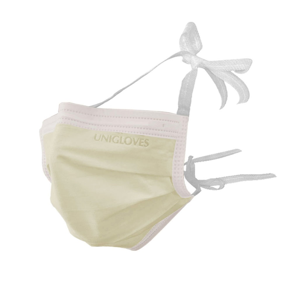 OP-Mundschutz Basic, mit Bändern Gelb (50 Stck.)