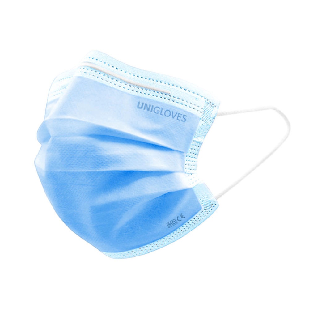 [UGV 2005 BLUE] Einmal-Mundschutz Profil Plus Mit Gummizug, blau (50 Stck.)