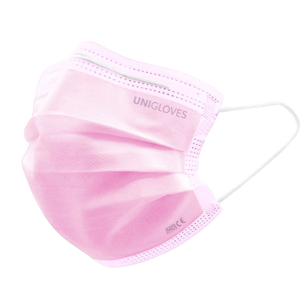 Einmal-Mundschutz Profil Plus Mit Gummizug, pink (50 Stck.)