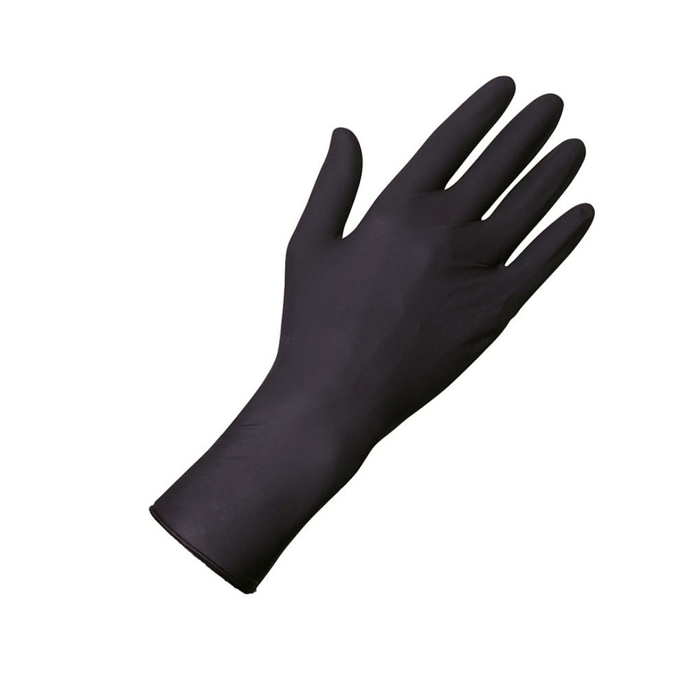 [UGV 24302] Select Black 300 U.-Handschuhe Gr. S Latex unsteril puderfrei (100 Stck.)